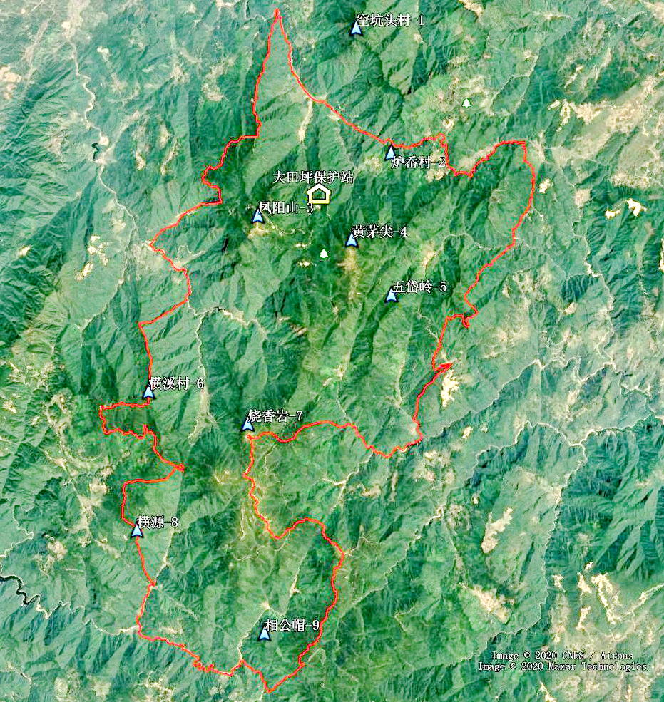 鳳陽山國家級自然保護區(qū)平面布局