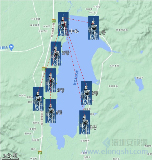 吉林新立城水庫微波監控系統點位布局