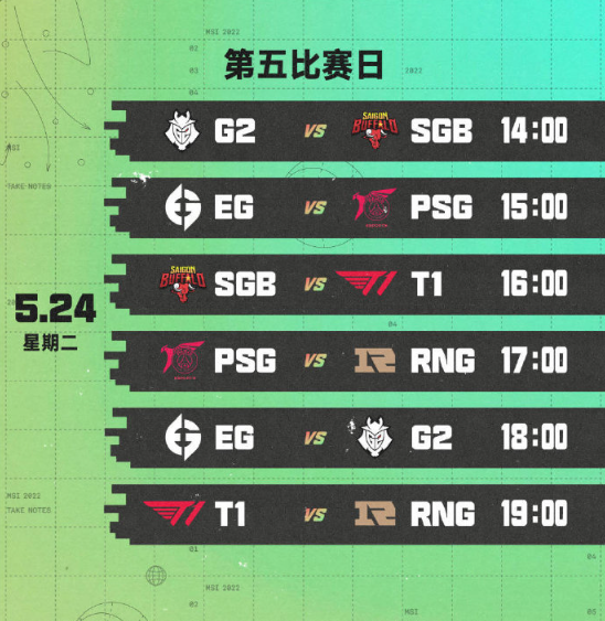 5月20日開賽，《英雄聯(lián)盟》2022季中冠軍賽對抗賽賽程公布