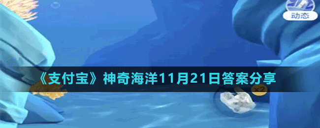 《支付寶》神奇海洋11月21日答案分享