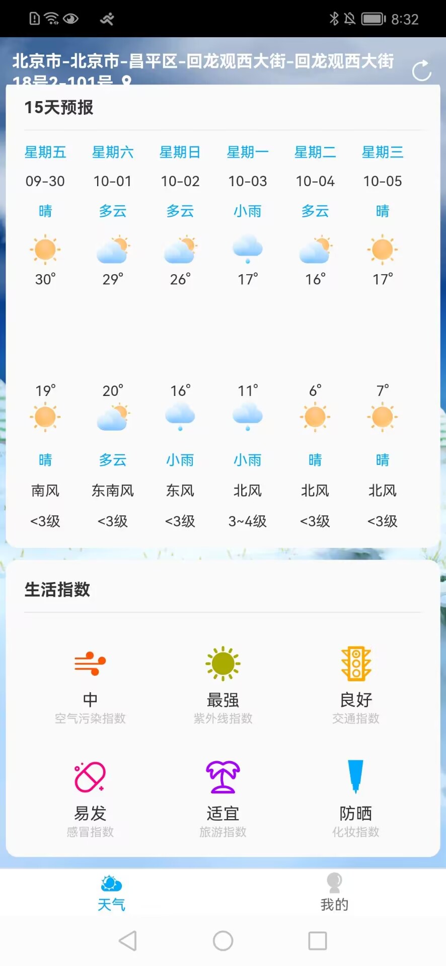 朝陽(yáng)天氣截圖(2)