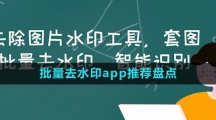 批量去水印app推薦盤(pán)點(diǎn)