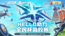 Hello語音聯(lián)合穿越火線 槍戰(zhàn)王者舉辦全民杯高校賽