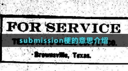 《抖音》submission梗的意思介紹