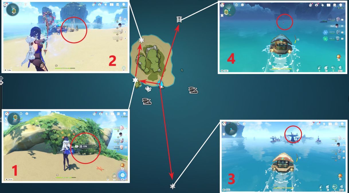 《原神》2.8第一階段海島寶箱位置分布分享