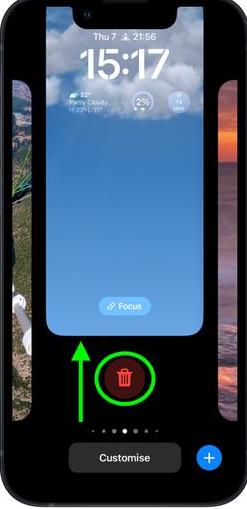 ios16刪除自定義鎖屏方法